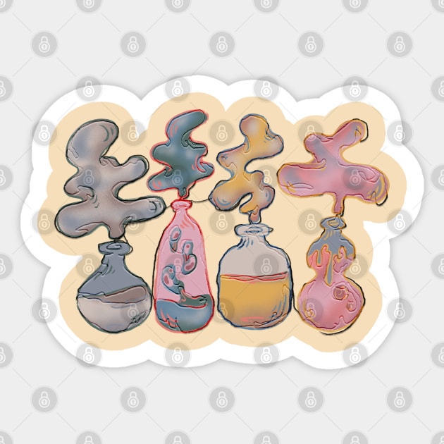 Magic Bottles Sticker by theartBinn